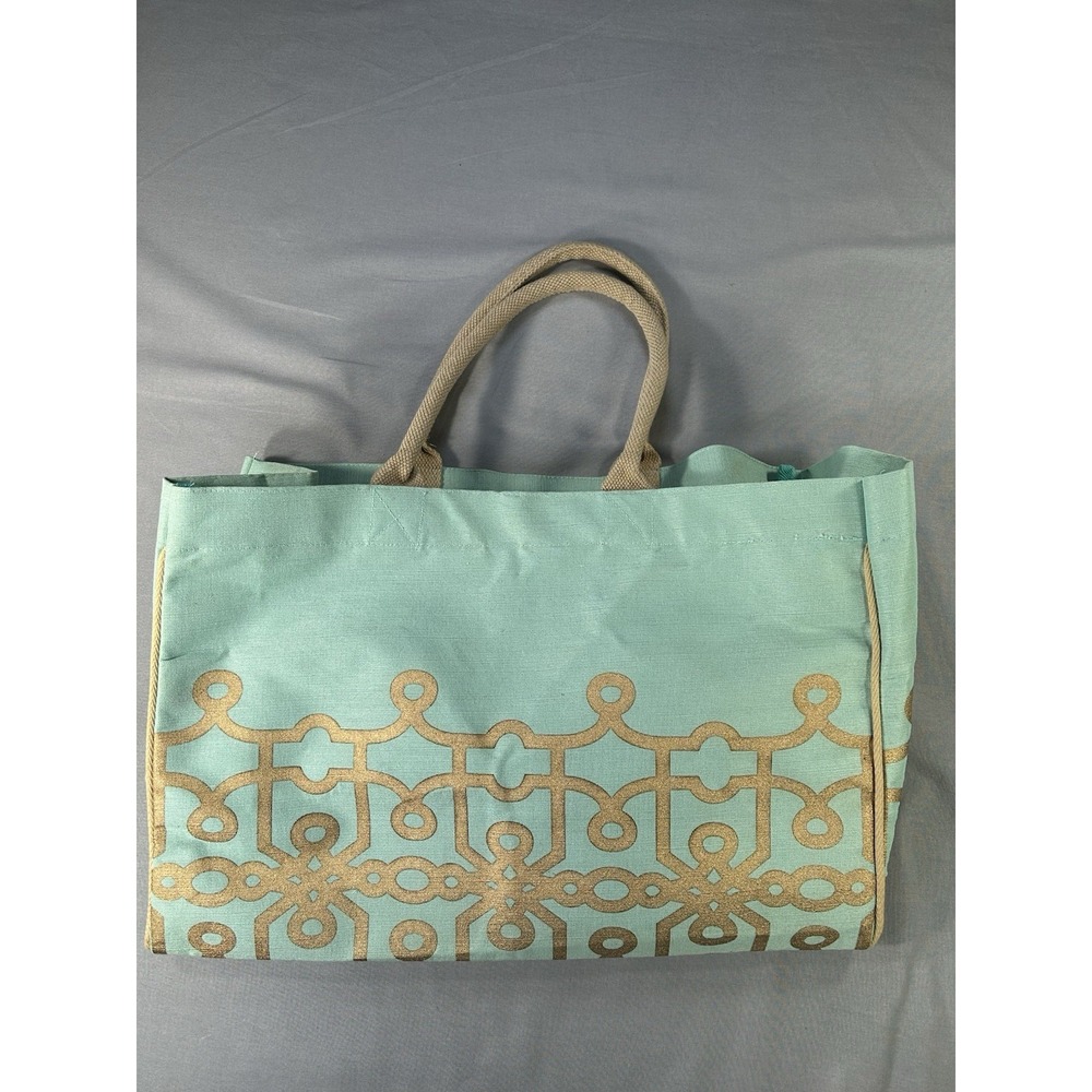 Canvas Tote Bag Large unbranded‎ 19 1/4"x13"x7" Beach Tote